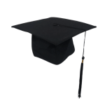 כובע סיום תואר, סיום לימודים, בצבע שחור