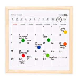 לוח תכנון חודשי מחיק