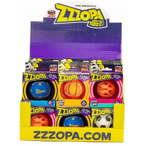 מעמד מלא בכדורי ZZZOPA בכמה דגמים וצבעים
