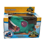 משחק דינוזאור סוגר פה, שיניים, בצבע ירוק בתוך קופסה