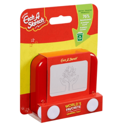 לוח ציור Etch A Sketch מיני קלאסי אדום מבית Spin Master – שתי ידיות, ללא סוללות | ג'ירפה מתנות